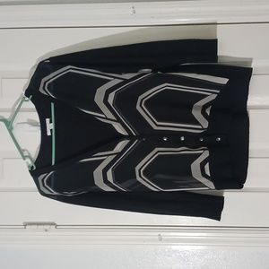 New York & Company Sweater Cardigan With See-Through Fabric In Front